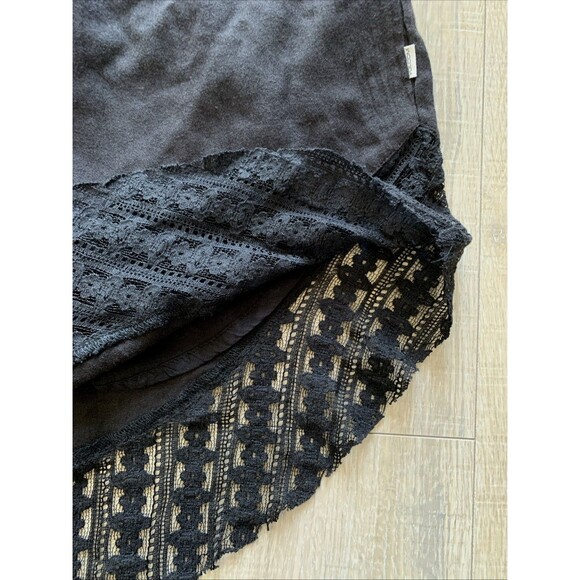New Volcom Lace Accent Shift Dress Cotton Gauze Black Size XS - Picture 10 of 16